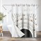 Americanflat 72x75 Hookless Shower Curtain - Abstract Black Bronze Shower Curtain with Sheer Panel, Snap-In Liner, and Grommets - 100% Polyester